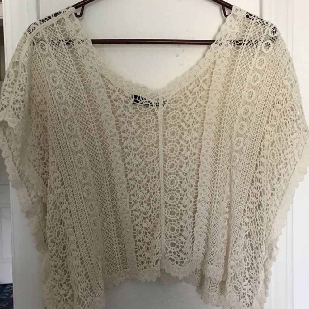 Cream see-through shirt